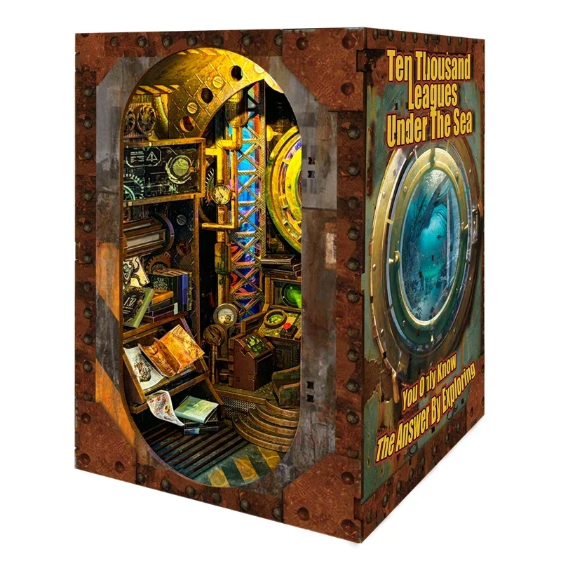Ten Thousand Leagues Under the - огляд і ціна Diy Wooden Book Nook Kit Shelf Insert