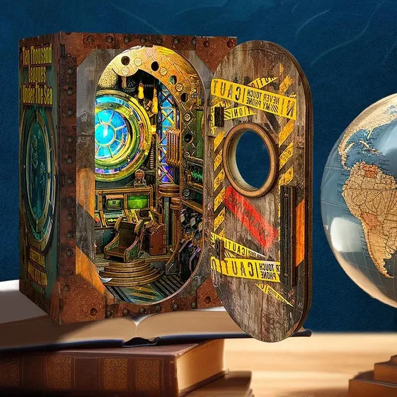 Ten Thousand Leagues Under the - огляд і ціна Diy Wooden Book Nook Kit Shelf Insert