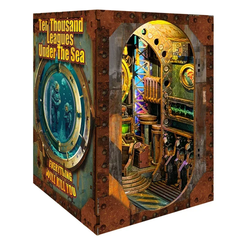 Ten Thousand Leagues Under the - огляд і ціна Diy Wooden Book Nook Kit Shelf Insert