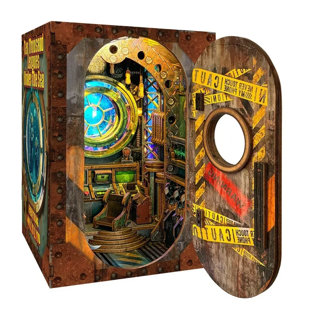 Ten Thousand Leagues Under the - огляд і ціна Diy Wooden Book Nook Kit Shelf Insert