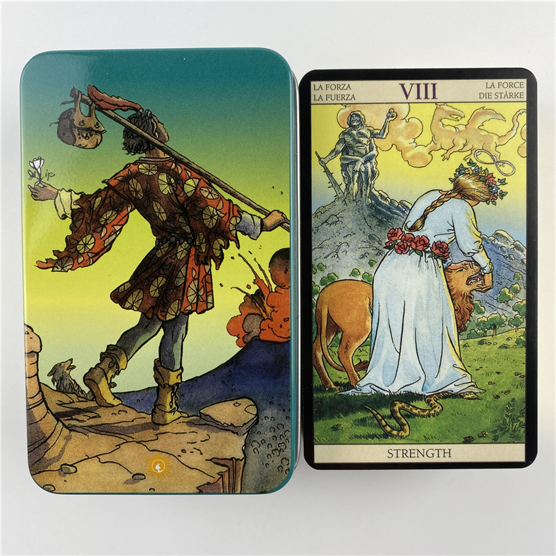 Metal Box Gilded Edition Back  - огляд і ціна Tarot Deck With Guidebook
