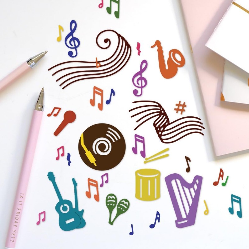 2pcs 27 Styles Musical Note Cu - огляд і ціна Blank Sheet Music Notebook